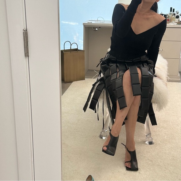 Unicorn piece- AWAKE MODE faux leather paneled midi skirt xs/ Fr 34 - Picture 5 of 5